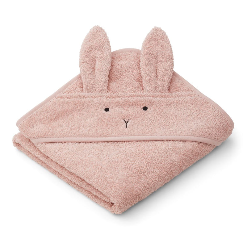 LIEWOOD Albert babyhåndklæde med hætte - Rabbit rose - Håndklæder / Vaskeklude