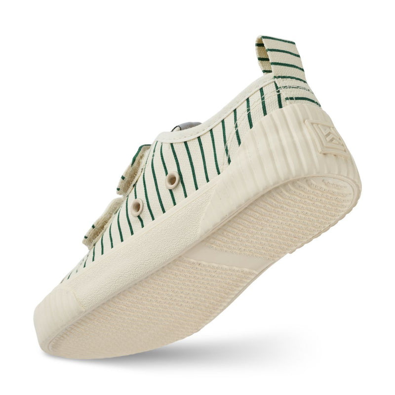 LIEWOOD Kim kanvassko - Stripe Garden green / Creme de la creme - Sneakers