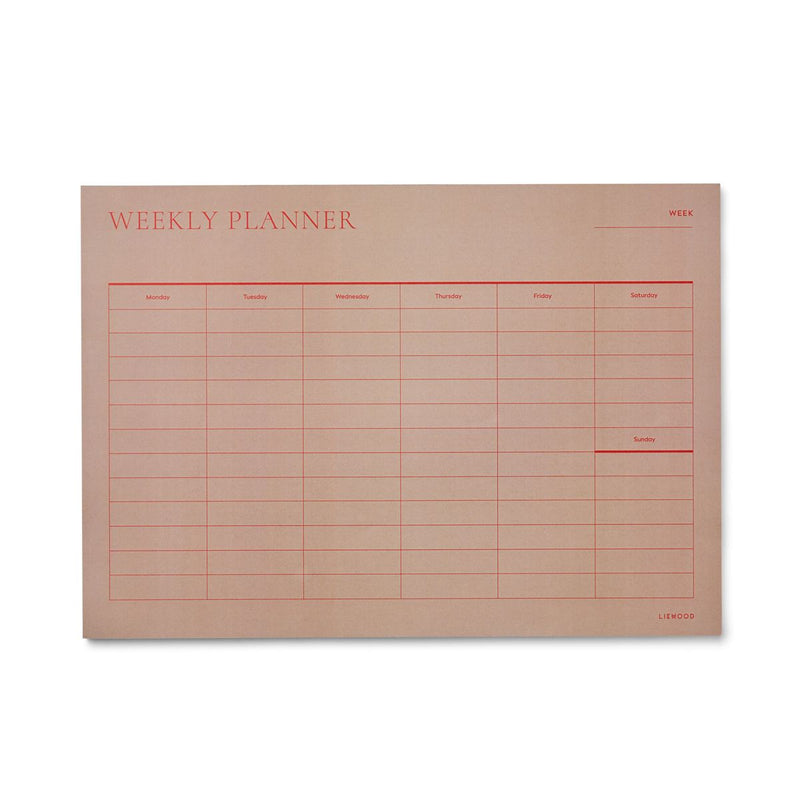 LIEWOOD Kirby ugekalender - Pale tuscany / Apple red - Kalender