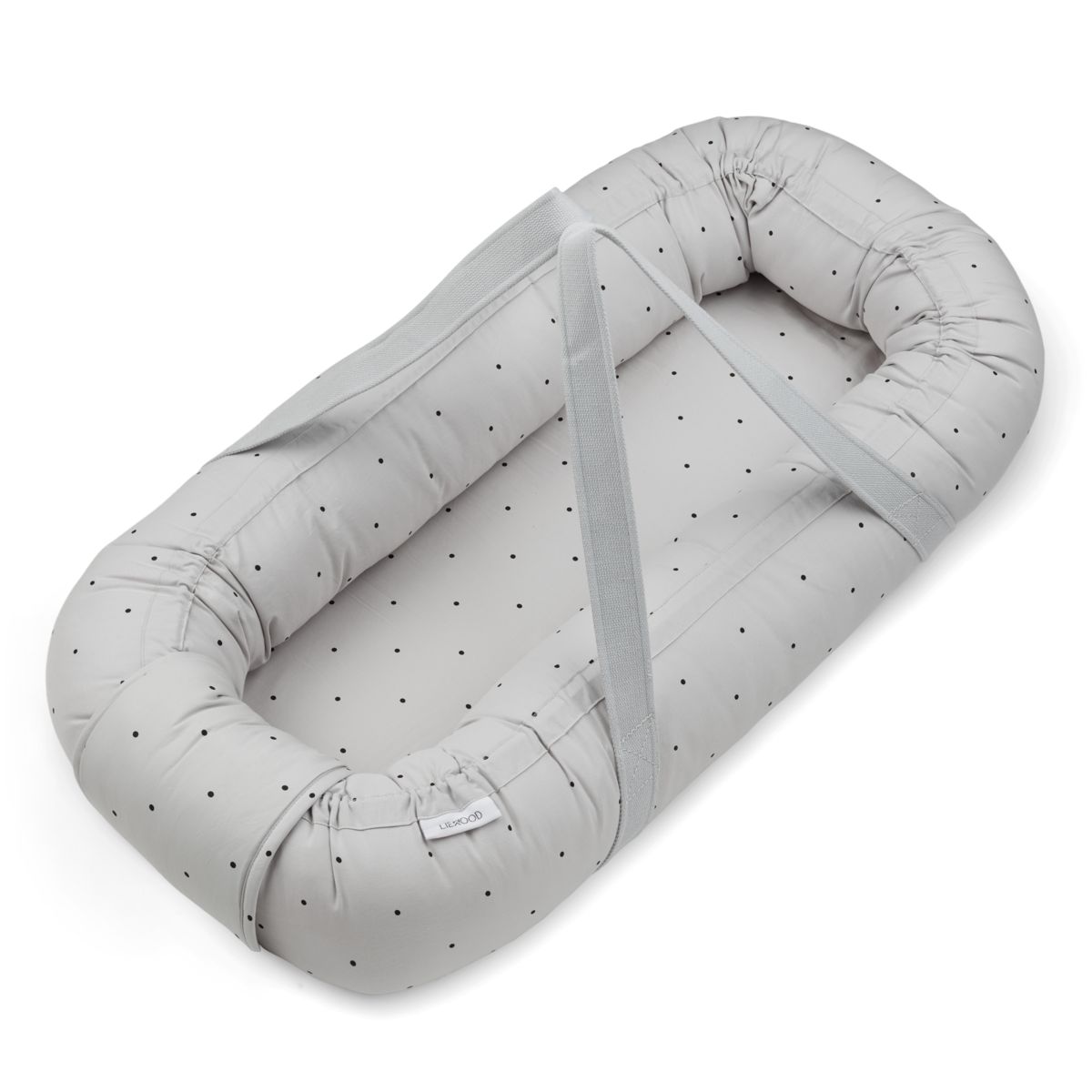 LIEWOOD Gro baby nest og lift - Classic dot dumbo grey - Babylift