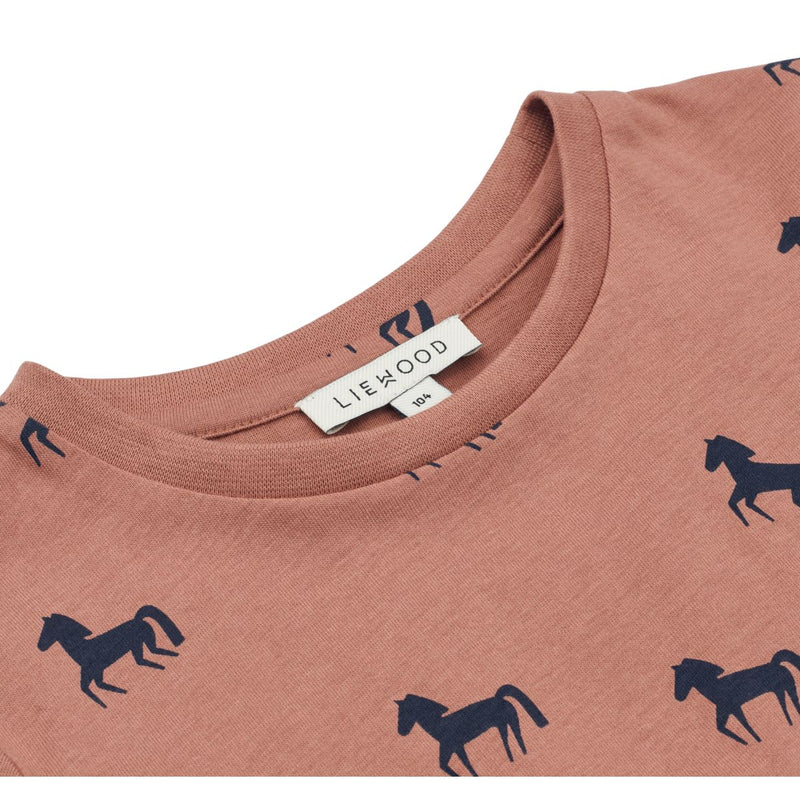 LIEWOOD Apia T-shirt ss - Horses / Dark rosetta - T-shirt