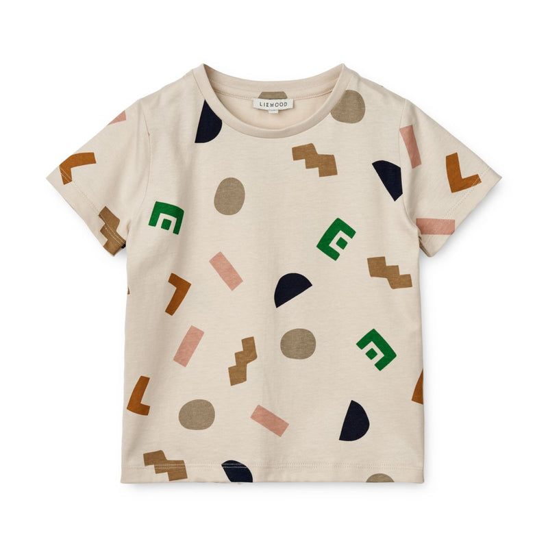 LIEWOOD Apia T-shirt ss - Graphic alphabet / Sandy - T-shirt