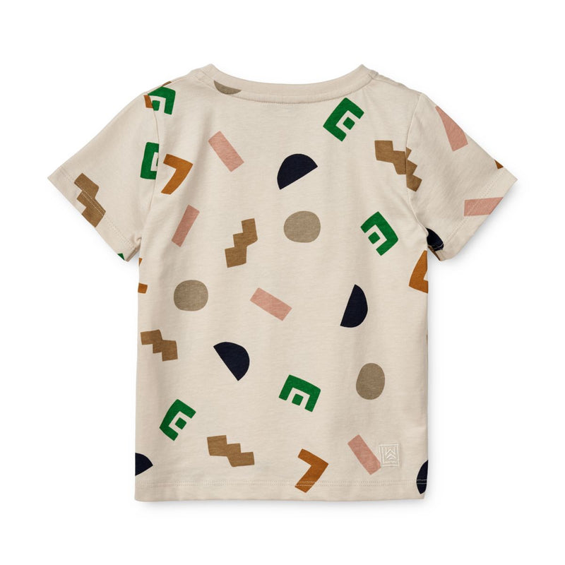 LIEWOOD Apia T-shirt ss - Graphic alphabet / Sandy - T-shirt