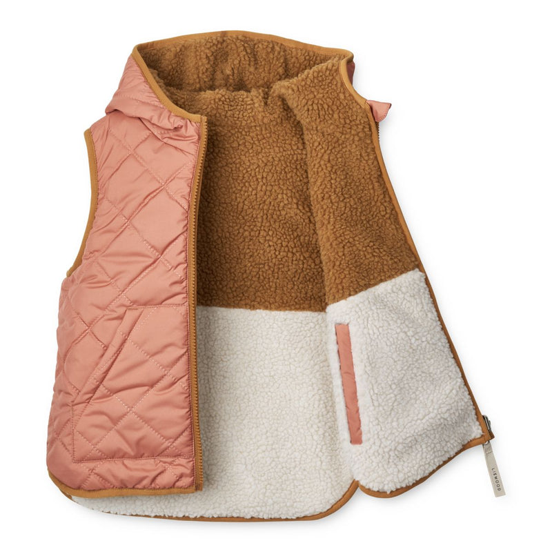 LIEWOOD Diana vendbar vest - Tuscany rose mix - Vest