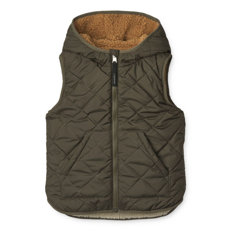 LIEWOOD Diana vendbar vest - Army brown mix - Vest