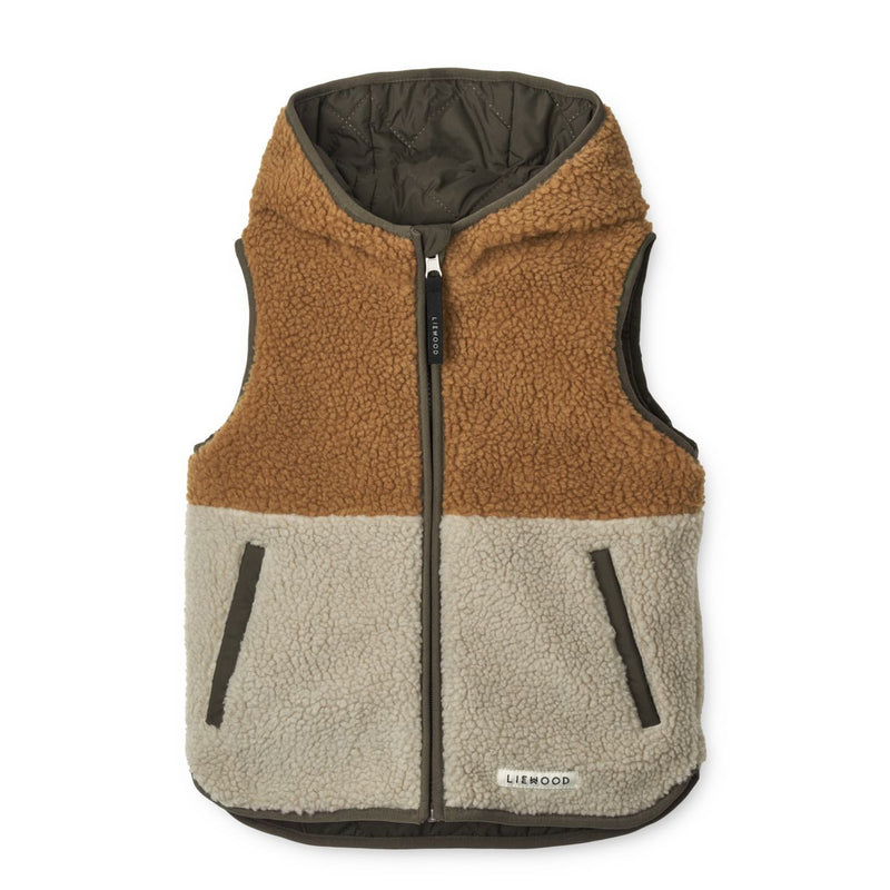 LIEWOOD Diana vendbar vest - Army brown mix - Vest