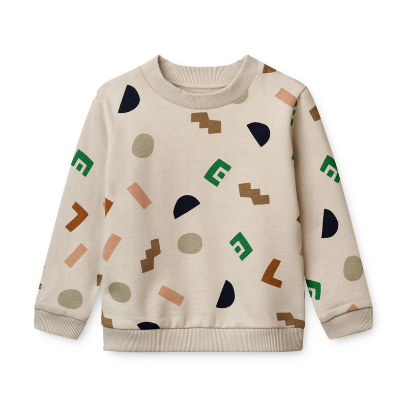LIEWOOD Thora Sweatshirt Med Print - Graphic alphabet / Sandy - Sweatshirts