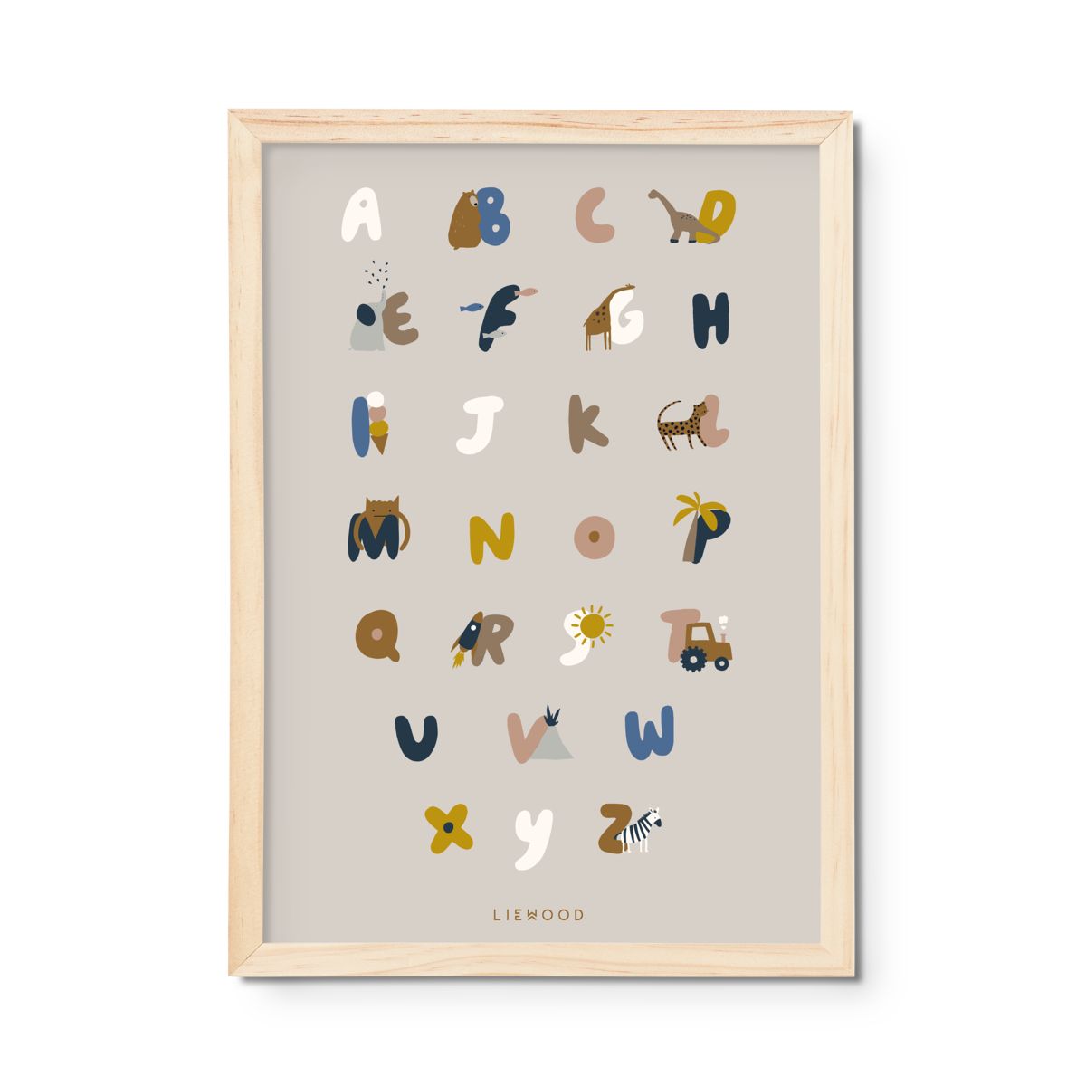 LIEWOOD Beverly plakat - Alphabet / Sandy - Plakat