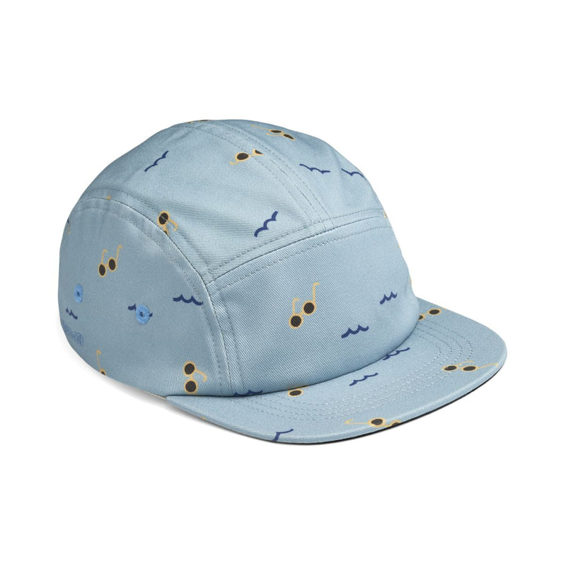 LIEWOOD Rory Kastet Med Print - Sunnies / Sea blue - Hatte & Kasketter