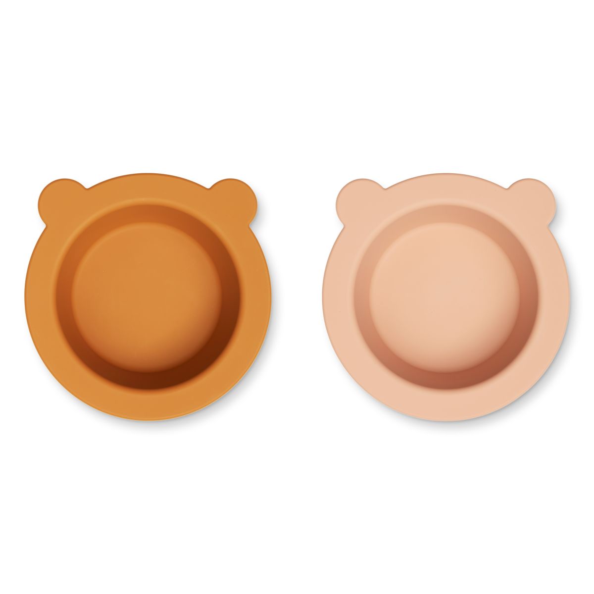 LIEWOOD Peony Skridsikker Skål 2 stk - Mustard / tuscany rose mix - Skål