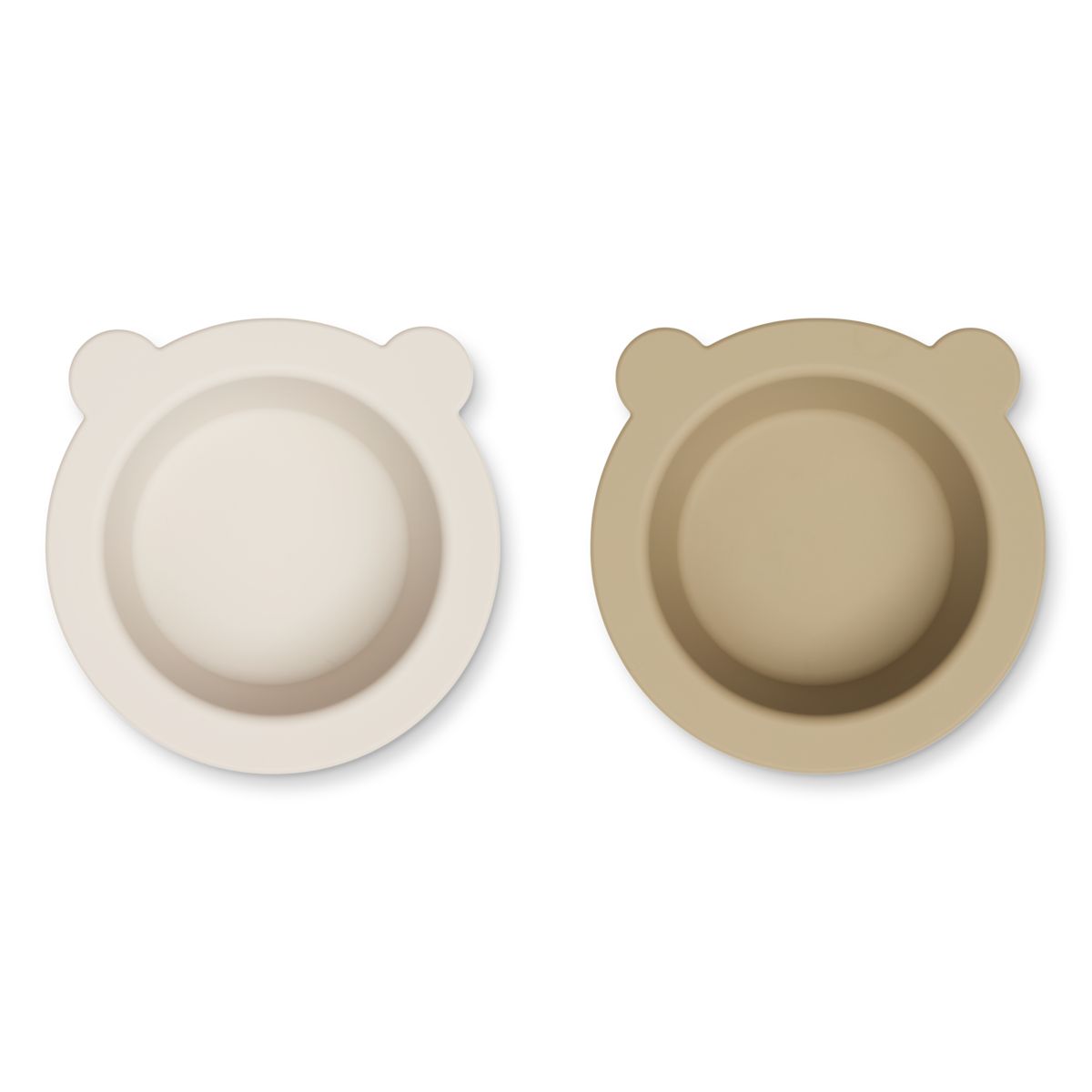 Liewood Peony Suction Bowl 2-Pack - Sandy / Oat - BOWL