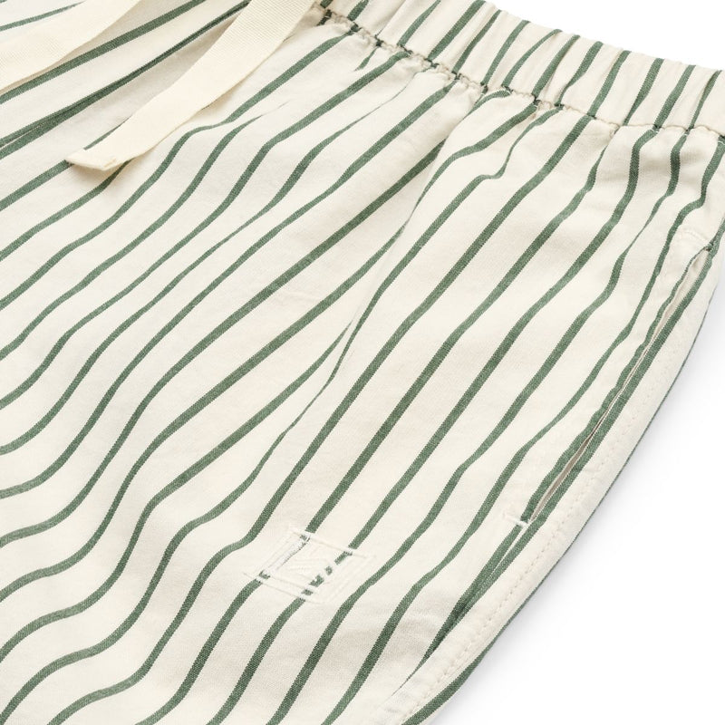 LIEWOOD Orlando garnfarvede poplinbukser med striber - Y/D stripes Garden green / Creme de la creme - Bukser