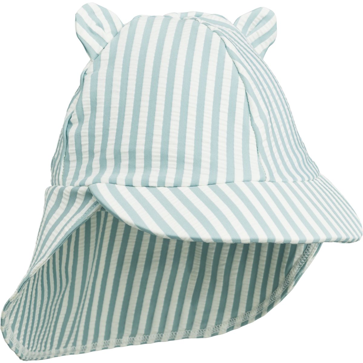 LIEWOOD Senia bæk og bølge solhat - Y/D stripe: Sea blue/white - BADEHÆTTE