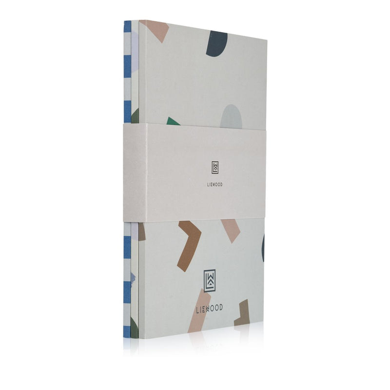 LIEWOOD Sidney notesbøger - Graphic alphabet / paint stroke mix - Notesbog