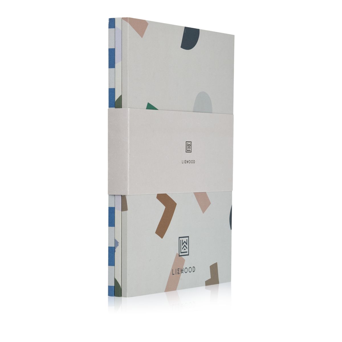 LIEWOOD Sidney notesbøger - Graphic alphabet / paint stroke mix - Notesbog