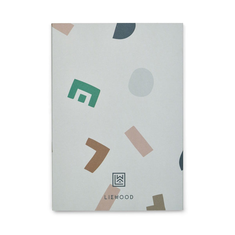LIEWOOD Sidney notesbøger - Graphic alphabet / paint stroke mix - Notesbog