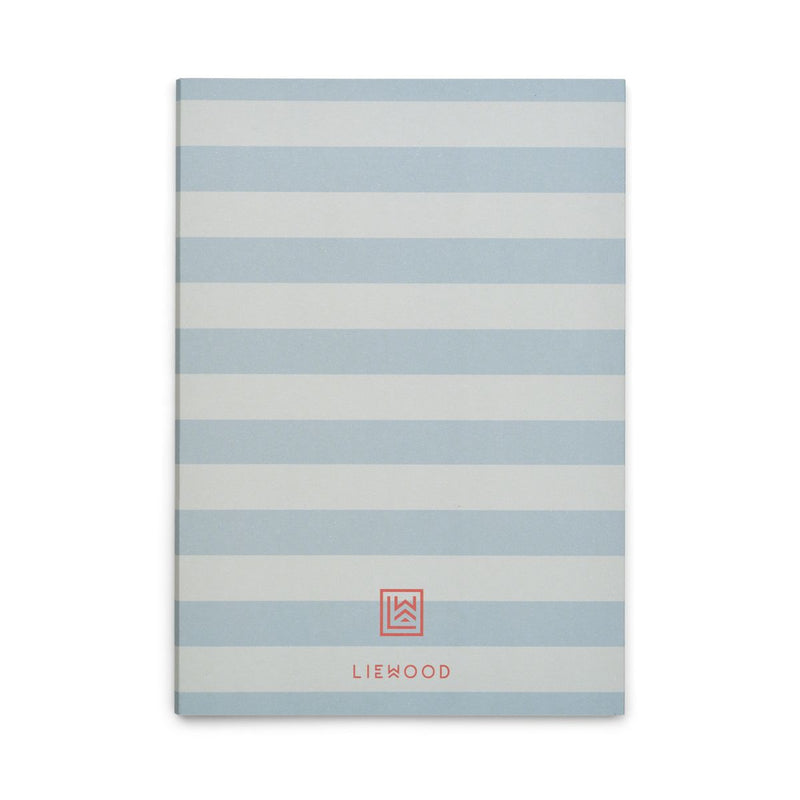 LIEWOOD Sidney notesbøger - Sea creature / Stripe mix - Notesbog