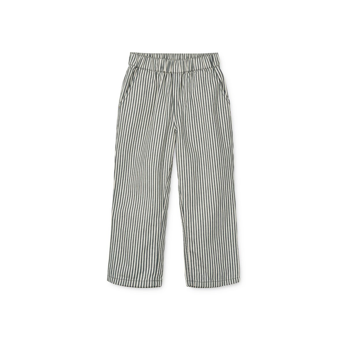 LIEWOOD Harald Stribede Bukser I Bomuld - Y/D Stripe Whale Blue / Creme de la Creme - Bukser