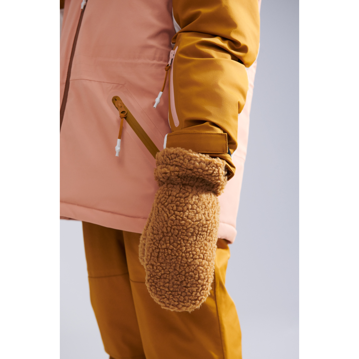 Grethe Fleecehandsker - Golden caramel