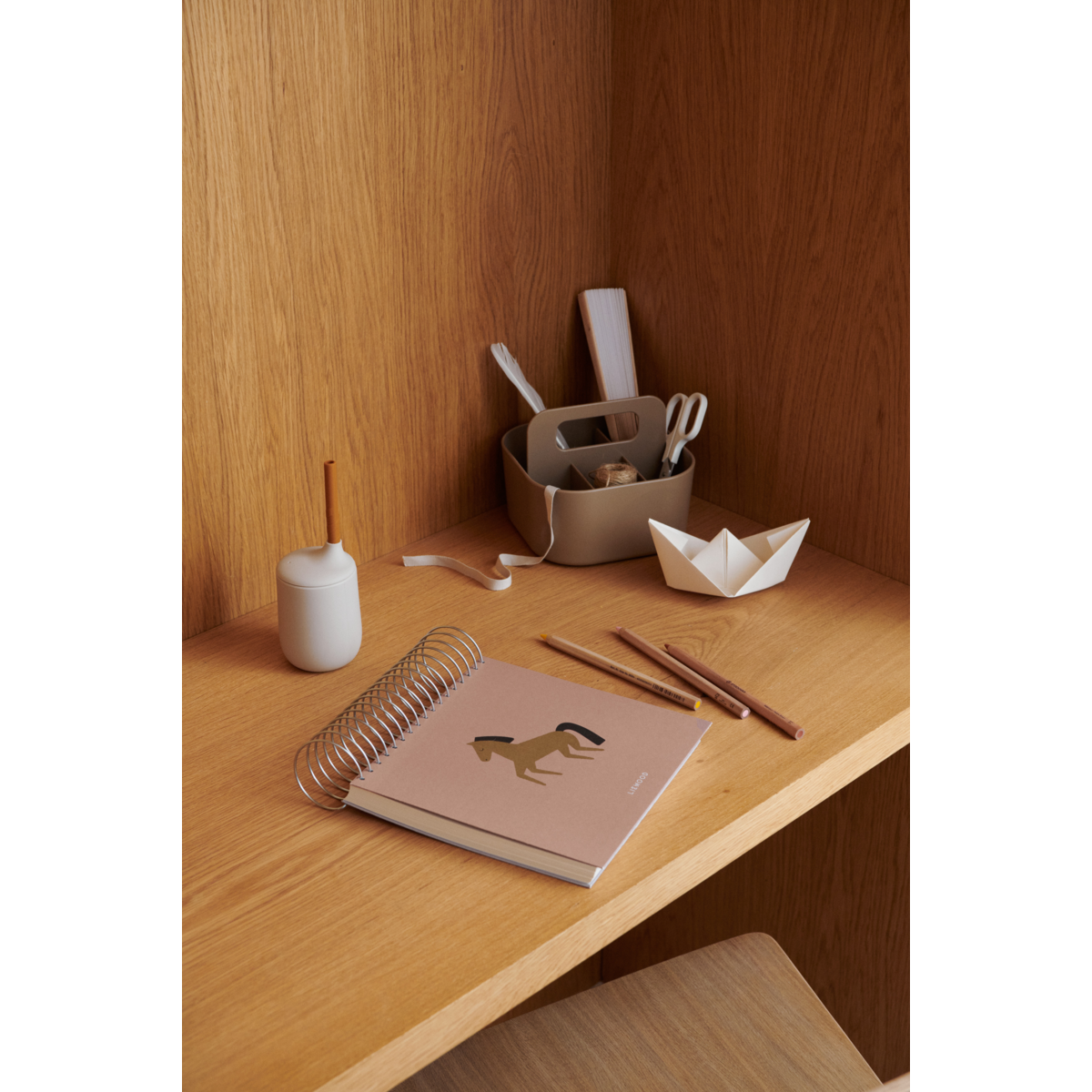 LIEWOOD Shelly skitsebog - Horses / Pale tuscany - Skitsebog