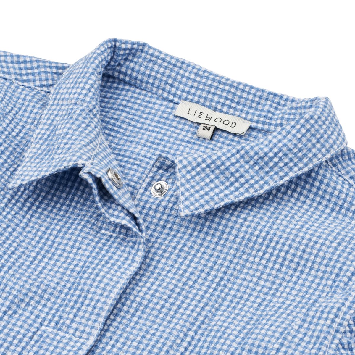 LIEWOOD Kory Ternet Skjorte i Bæk Og Bølge - Y/D Check Riverside / Crisp white - Jakke