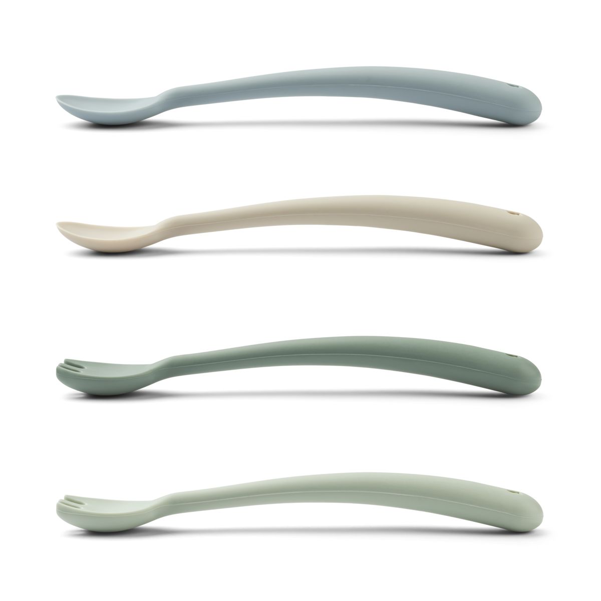 LIEWOOD Shea bestiksæt 4-pak - Dusty mint multi mix - Børneservice sæt