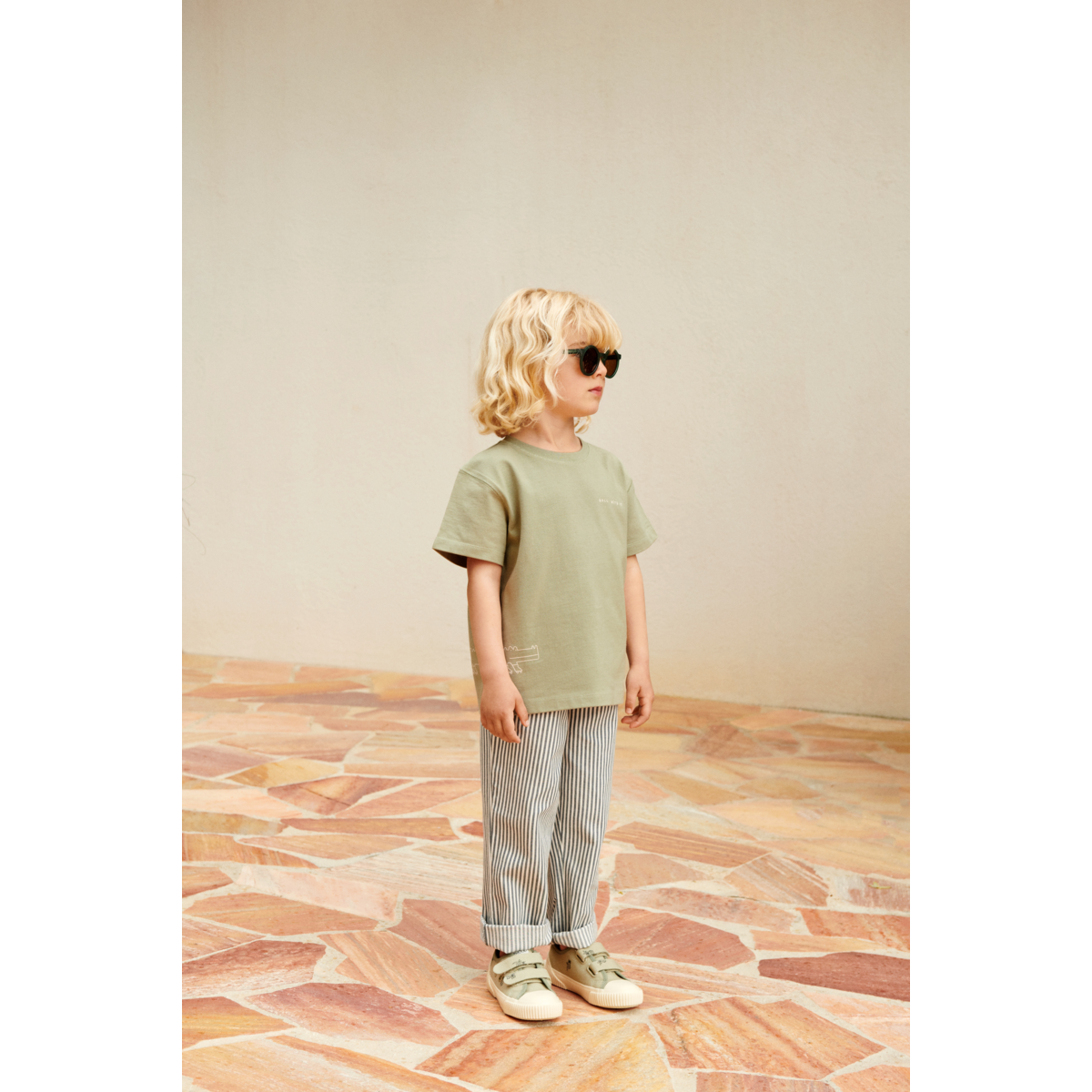 LIEWOOD Harald Stribede Bukser I Bomuld - Y/D Stripe Whale Blue / Creme de la Creme - Bukser