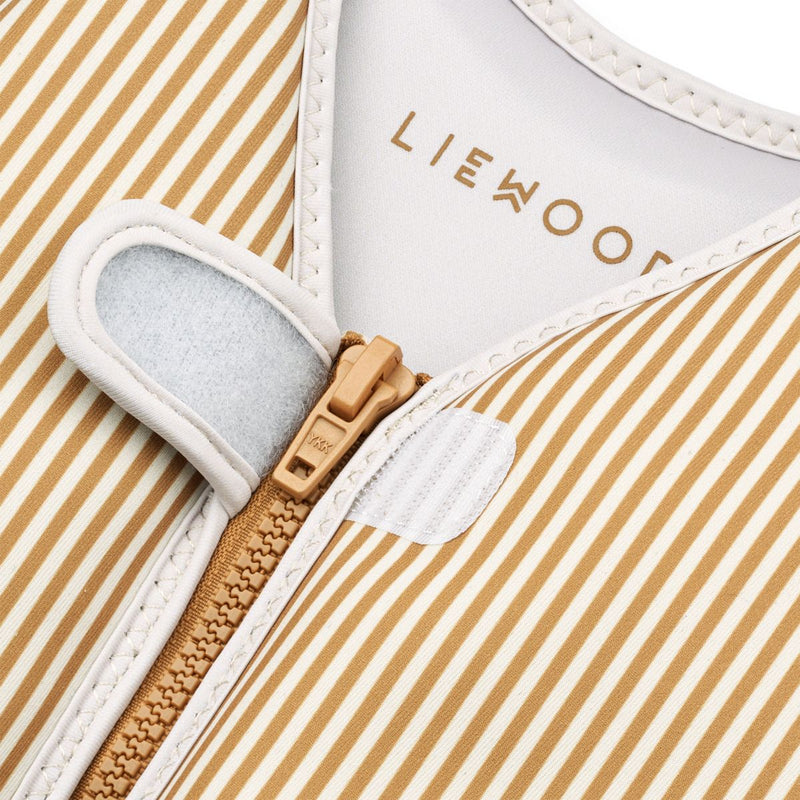 LIEWOOD Dove Badevest - Stripe: Sandy/golden caramel - Svømmevest