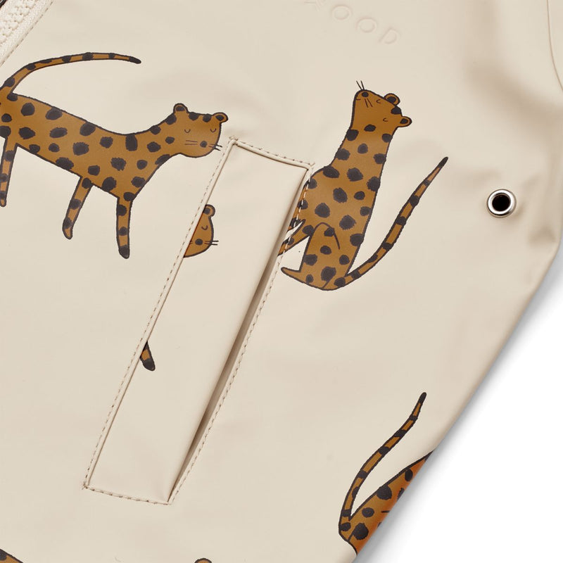 LIEWOOD Moby regnjakke - Leopard / Sandy - Jakker