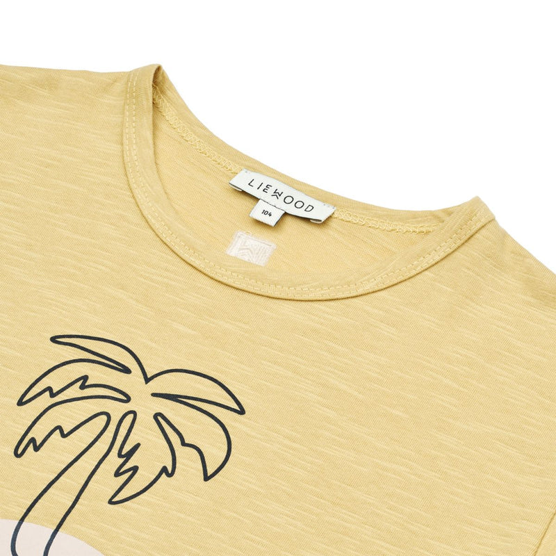 LIEWOOD Dodomo T-Shirt Med Print - Palm peace / Crispy corn - T-shirt