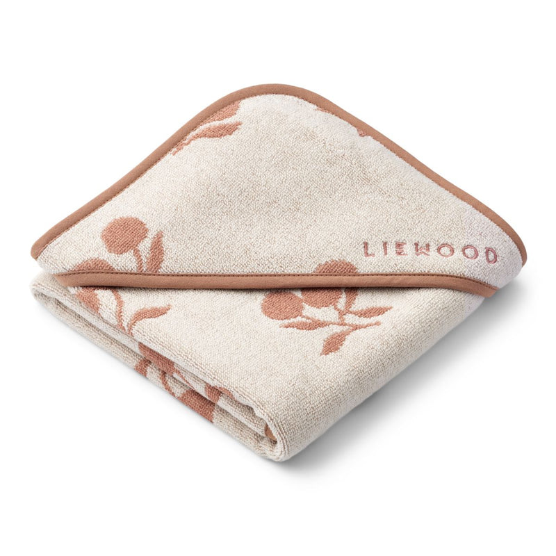 LIEWOOD Alba babyhåndklæde med hætte - Peach / Sea shell - Håndklæder / Vaskeklude