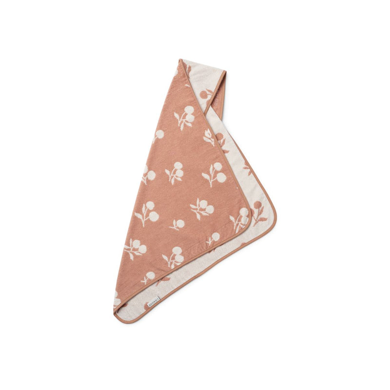 LIEWOOD Alba babyhåndklæde med hætte - Peach / Sea shell - Håndklæder / Vaskeklude
