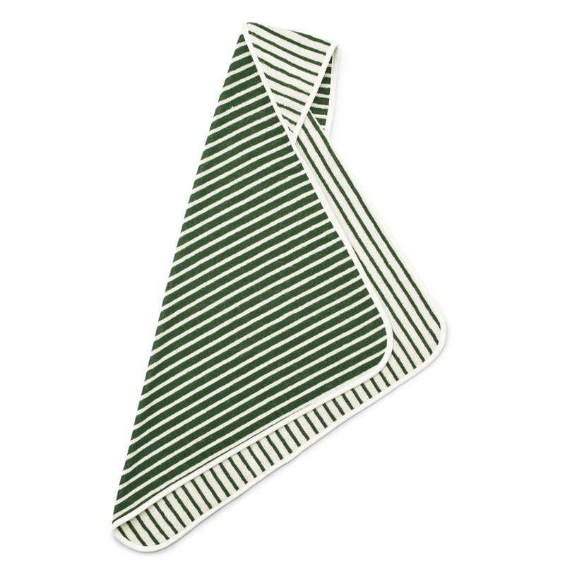 LIEWOOD Alba babyhåndklæde med hætte - Y/D stripes Garden green / Creme de la creme - Håndklæder / Vaskeklude
