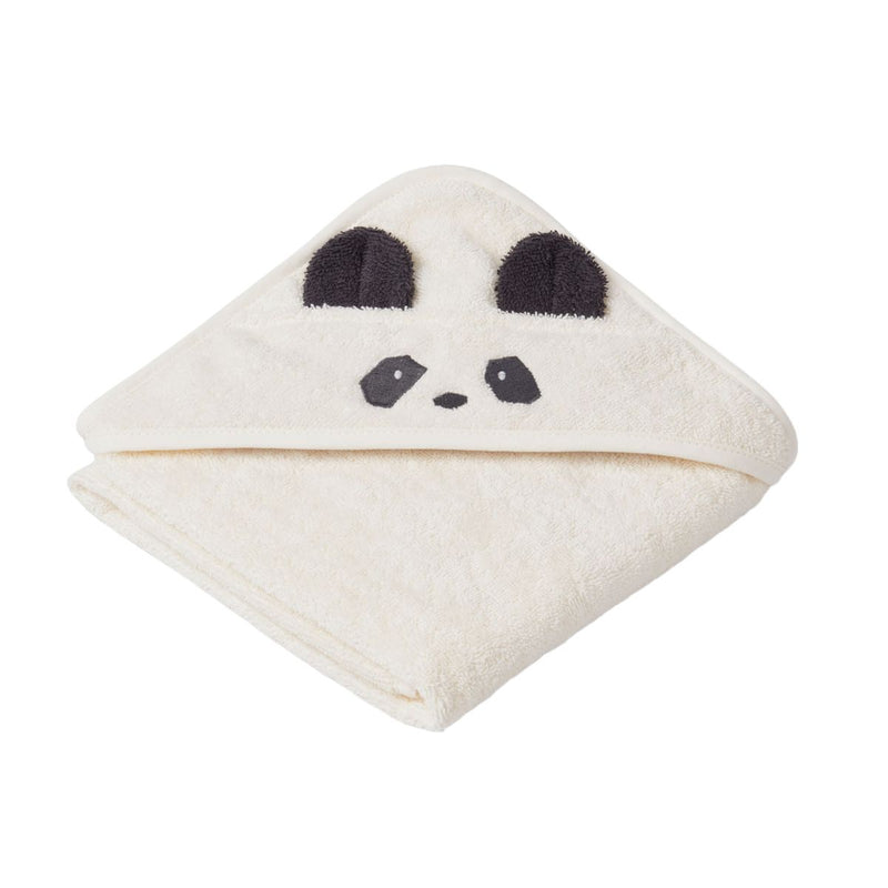 LIEWOOD Albert babyhåndklæde med hætte - Panda creme de la creme - Håndklæder / Vaskeklude