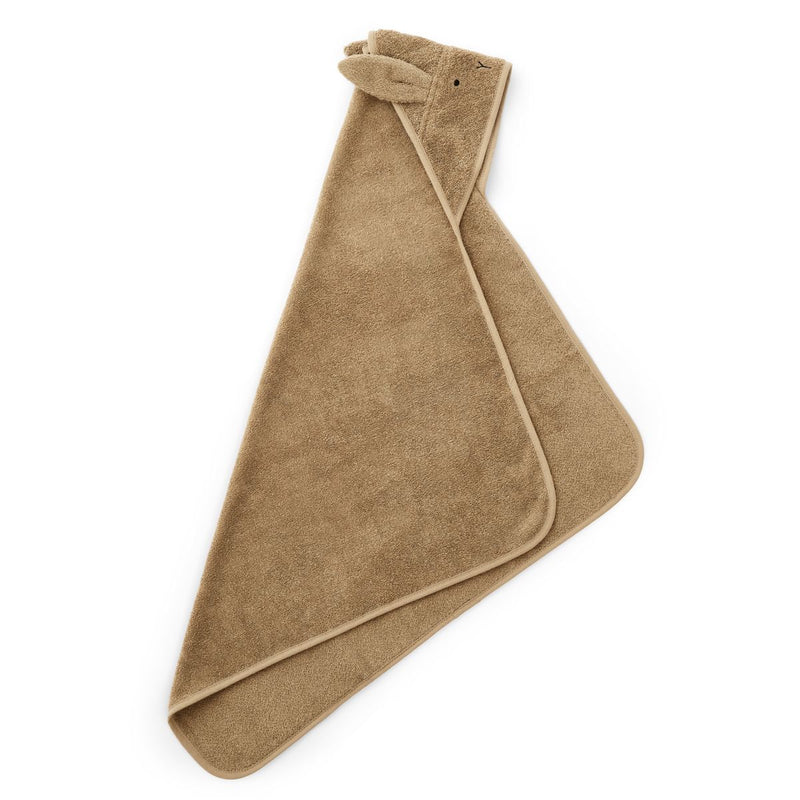 LIEWOOD Albert babyhåndklæde med hætte - Rabbit oat - Håndklæder / Vaskeklude