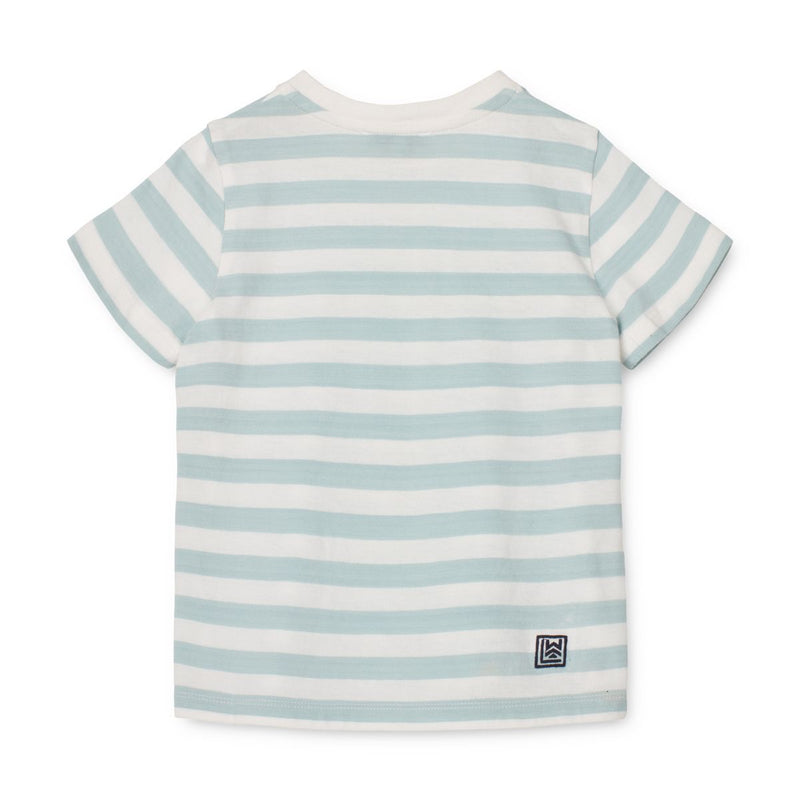 LIEWOOD Apia Y/D stribet T-shirt ss - Y/D stripe: Sea blue/white - T-shirt