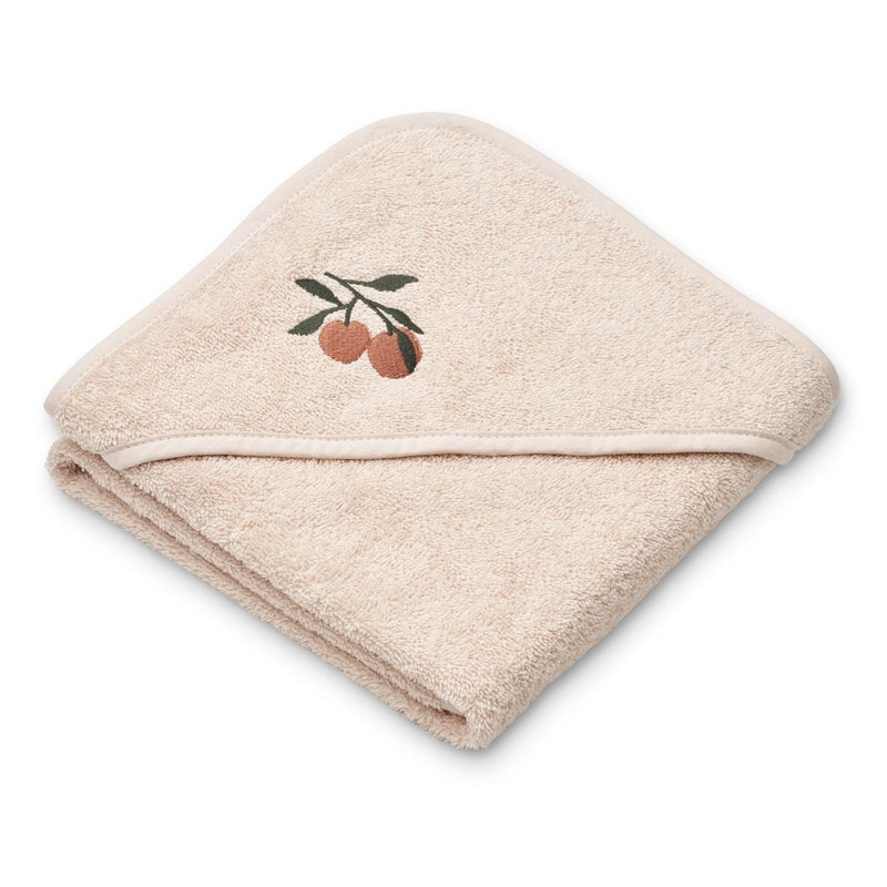 LIEWOOD Batu babyhåndklæde med hætte - Peach / Sea shell - Håndklæder / Vaskeklude