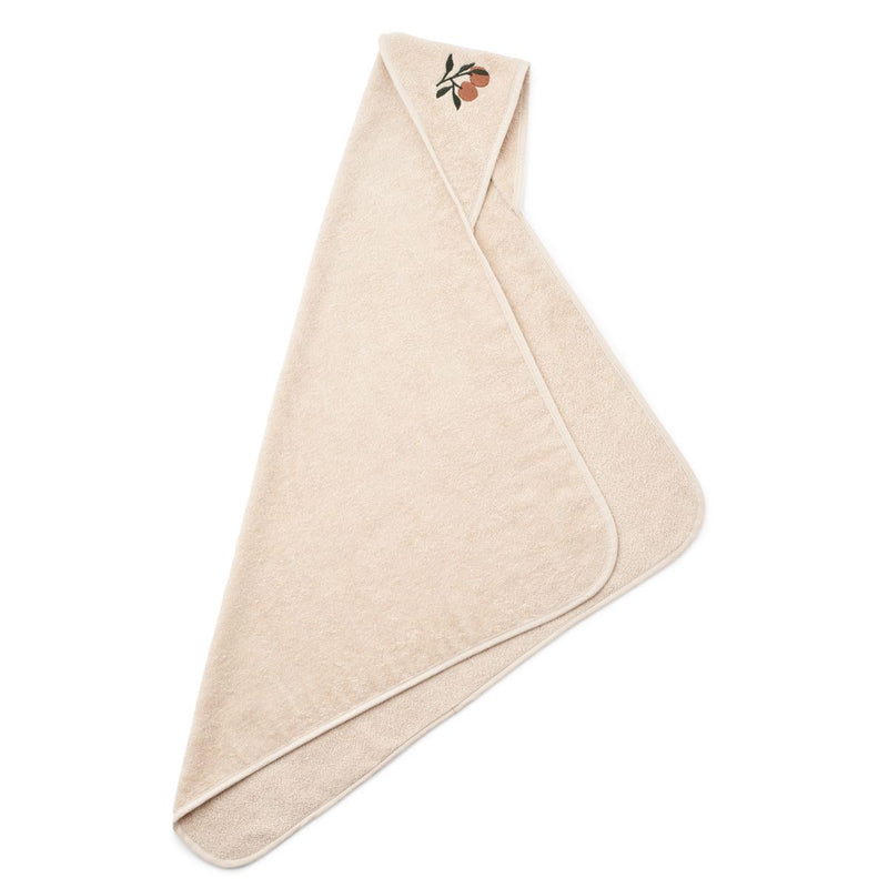 LIEWOOD Batu babyhåndklæde med hætte - Peach / Sea shell - Håndklæder / Vaskeklude