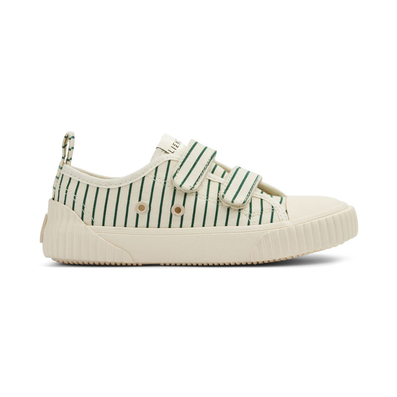 LIEWOOD Kim kanvassko - Stripe Garden green / Creme de la creme - Sneakers