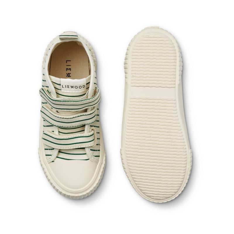 LIEWOOD Keep kanvasstøvler - Stripe Garden green / Creme de la creme - Sneakers