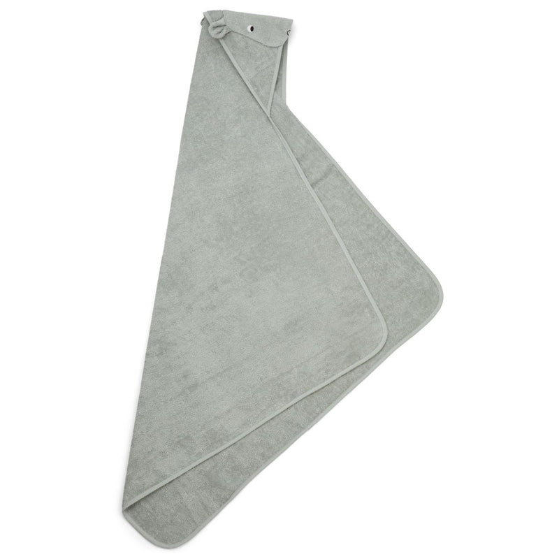 LIEWOOD Augusta juniorhåndklæde med hætte - Hippo dove blue - Håndklæder / Vaskeklude