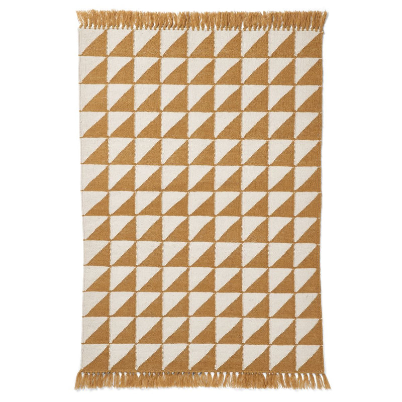 LIEWOOD Berlin gulvtæppe - Triangle/golden caramel mix - Gulvtæppe