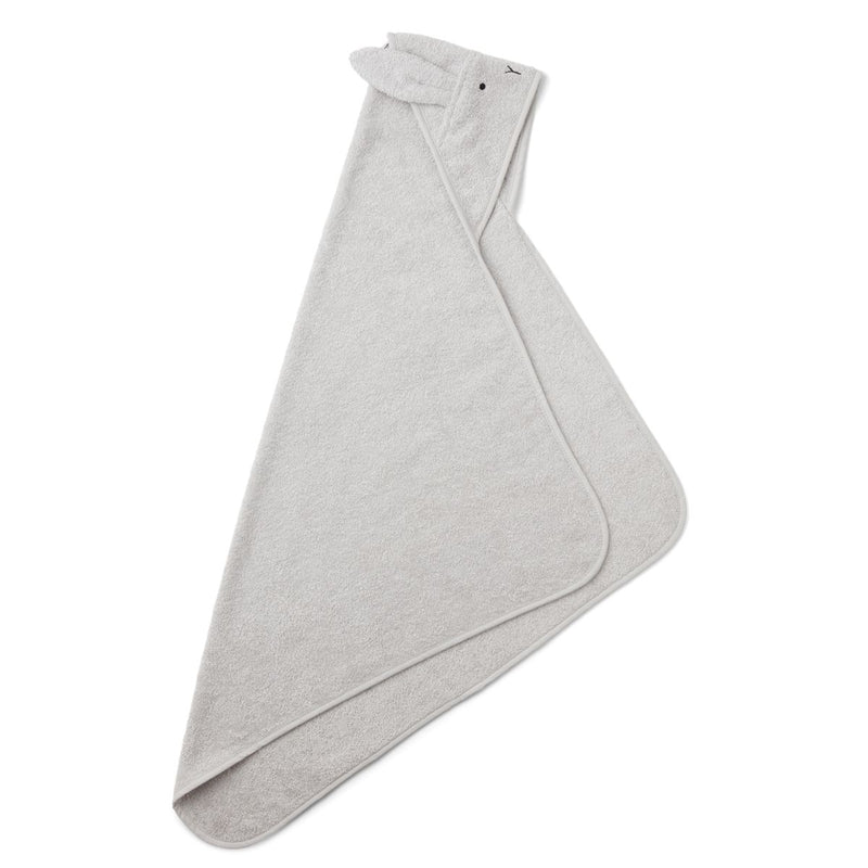 LIEWOOD Albert babyhåndklæde med hætte - Rabbit dumbo grey - Håndklæder / Vaskeklude