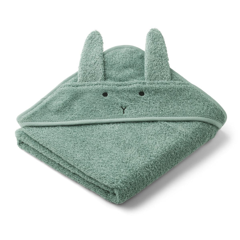 LIEWOOD Albert babyhåndklæde med hætte - Rabbit peppermint - Håndklæder / Vaskeklude