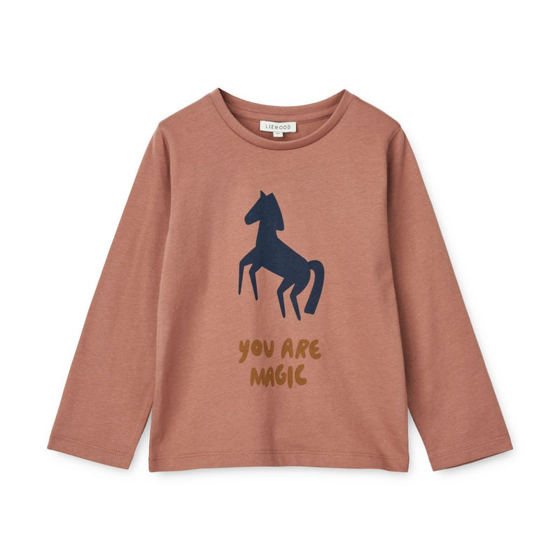 LIEWOOD Apia T-shirt ls - Horses / Dark rosetta - T-shirt