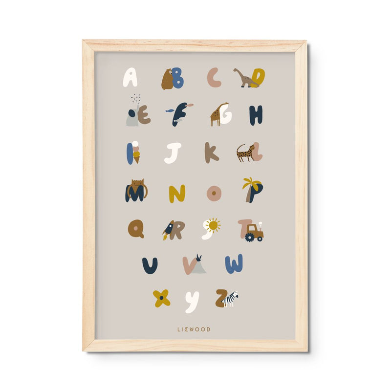 LIEWOOD Beverly plakat - Alphabet / Sandy - Plakat