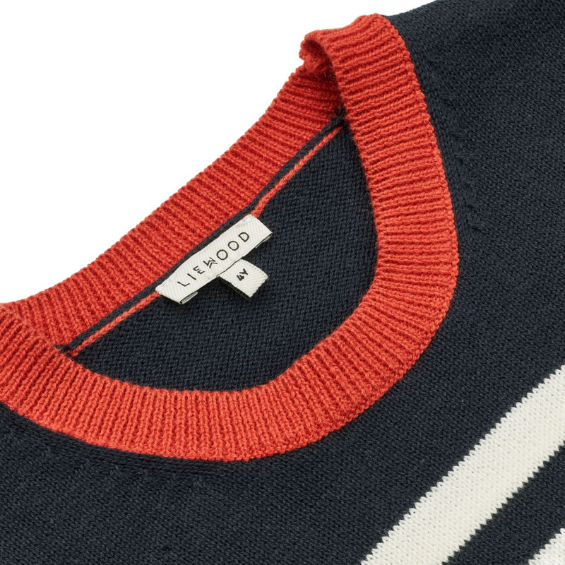 LIEWOOD Omaha jumper - Y/D Stripe Classic navy / Creme de la creme - Sweater