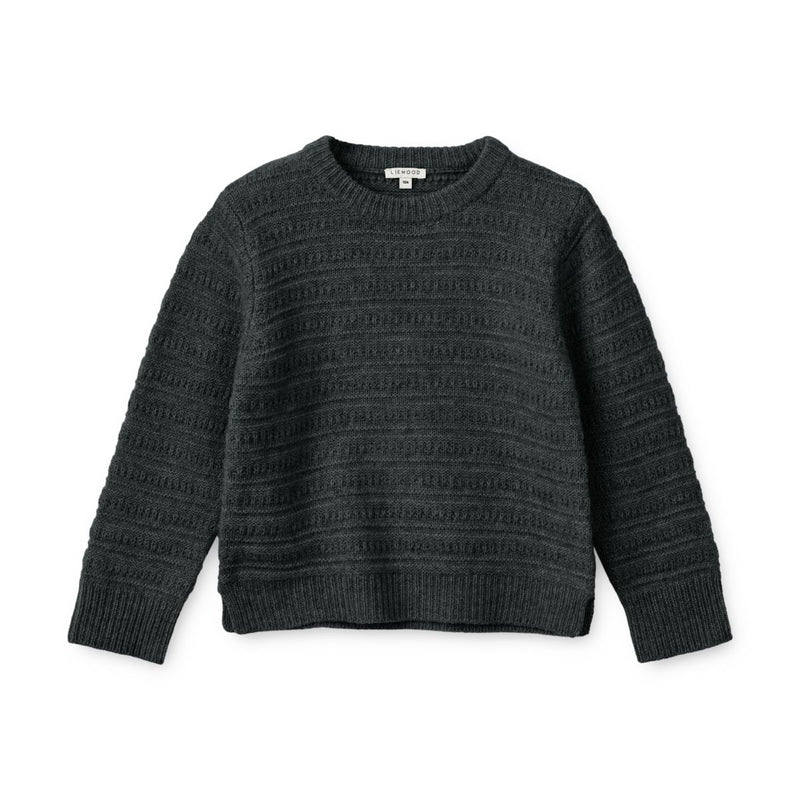 LIEWOOD Makoto sweater - Dark grey melange - Sweater