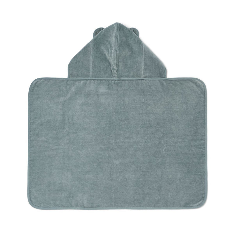 LIEWOOD Vilas babyhåndklæde med hætte - Blue fog - Håndklæder / Vaskeklude