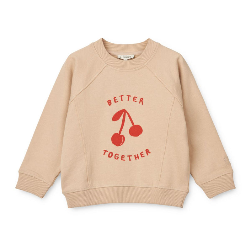 LIEWOOD Aude Sweatshirt Med Print - Cherries / Apple blossom - Sweatshirts